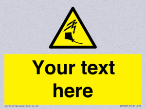 Custom warning kite flying near powerlines